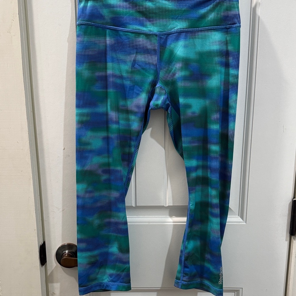 Reebok Blue and Green Active Leggings